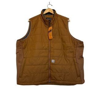 Carhartt NEW W XXXL 3X Rain Defender Light Weight Insulated Brown Quilted Vest
